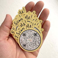 Etiquette d'emballage étanche adhésive avec logo personnalisé autocollant business code QR en vinyle pour cadeau pour bougie artisanale cadre photo cookies