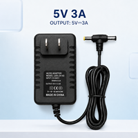 Adaptor Daya OEM / ODM AC110-240V Tipe T Konektor Ganda AU EU UK US 5V 3A 15W Colokan Dinding untuk Kamera IP