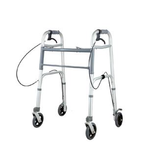 Deambulatore Pieghevole in Alluminio Anodizzato Certificato CE, con Freno a Mano, Economico e Resistente, Ausilio per la Mobilità - Product Image 1