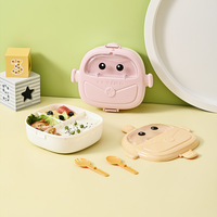 Boîte à bento Peter Pan pour enfants, en plastique de qualité alimentaire, grande capacité, compartiments divisés, design mignon de dessin animé, boîte à lunch