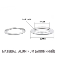 40 MM Oeillet en aluminium Rivets en cuir Nappe Trou Rideau de douche Trou Boucle