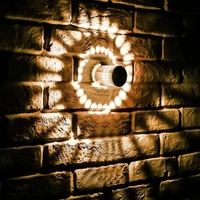Lampe murale LED de luxe moderne à projection mini spirale artistique argentée arc-en-ciel pour plafond et mur, décoration d'hôtel, IP45, télécommande