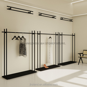 Giá để quần áo bán buôn màu đen bán chạy, giá đỡ trưng bày bằng thép không gỉ cho cửa hàng quần áo, chất lượng cao, dành cho nam - Product Image 4