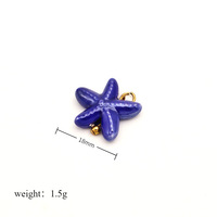 Hongtong AC-30 Breloque en céramique en forme de poisson et étoile de mer, mignonne et minimaliste, nouvelle arrivée, composant pour la création de bijoux DIY