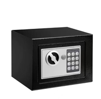Petit coffre-fort numérique pour la gestion de l'argent, boîte de sécurité en acier avec serrure à code et clés manuelles, idéal pour les achats en gros en entreprise ou au bureau.