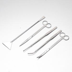 Set di Attrezzi per Acquario, Fornitura Transfrontaliera, Pinzette, Forbici in Acciaio Inox, Set da Cinque Pezzi Nero per Paesaggistica in Acquario e Terrario - Product Image 4