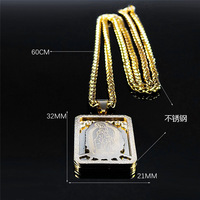 Catholique Vierge Marie Médaille Notre Dame de Guadalupe Pendentif Collier pour Femmes Hommes Or Couleur En Acier Inoxydable Mâle Chaîne Bijoux