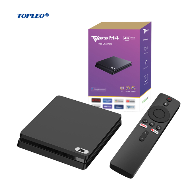 Topleo Tv Box Android Tv Et Abonnement Remote Control Certified 4k Smart Gratis Certificado Android Tv Box