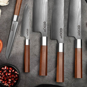 <span class=keywords><strong>Couteau</strong></span> Nakiri <span class=keywords><strong>Damas</strong></span> personnalisé de 7 pouces avec manche en bois de rose, <span class=keywords><strong>couteau</strong></span> de cuisine japonais super tranchant pour légumes - Product Image 2