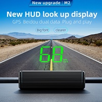 Affichage HUD de voiture vert 10Hz GPS Beidou double mode, grand écran 2,3 cm, capteur de lumière automatique, compteur de vitesse Type-C pour tous les véhicules