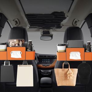 Caja de Almacenamiento Universal de Cuero para Asiento de Coche, Portavasos, Portapañuelos, Soporte para Teléfono Móvil, Accesorios para Coche - Product Image 5