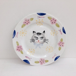 Assiette en céramique coréenne mignonne et créative, motif chat aquarelle, pour dîner, gâteau, fruits, assiette occidentale, assiette de petit-déjeuner - Product Image 6