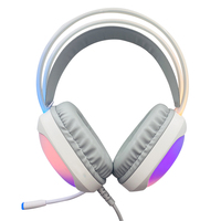 Casque filaire à émission complète de lumière dynamique RGB long MIC port usb
