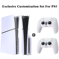 Ensemble de coques de protection Laudtec pour console et manette PS5, coque rigide fine et légère, antichoc, personnalisation exclusive Yxj17