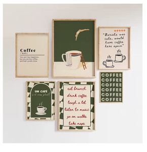 Galleria della cucina alla moda stampa arte da parete decorazione per la casa regalo amante del caffè Poster caffè tela pittura - Product Image 2