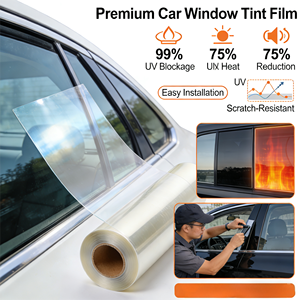 Película de Tinte para Ventanas de Auto con Aislamiento Térmico, Protección UV del 99%, Aislamiento Solar del 5%-75% VLT, Color Primario, Superventas - Product Image 5