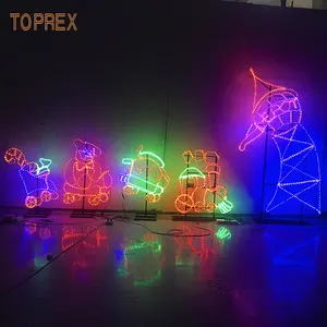 Toprex IP65 lampu LED Motif rel cahaya lampu Natal untuk dekorasi rumah dan liburan Festival