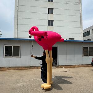 Costume géant de marionnette <span class=keywords><strong>flamant</strong></span> <span class=keywords><strong>rose</strong></span> gonflable de couleur arc-en-ciel pour performance - Product Image 3