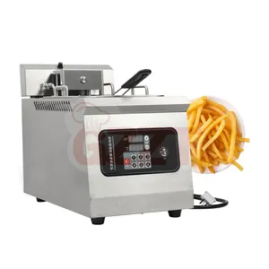 Electric Cooking Automatic Lift Induction 1/2 Basket Deep Fryer Professional Fryer Machine