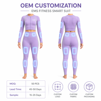 Stimulateur musculaire EMS portable sans fil pour le corps entier, tenue d'entraînement professionnelle avec synchronisation via application intelligente