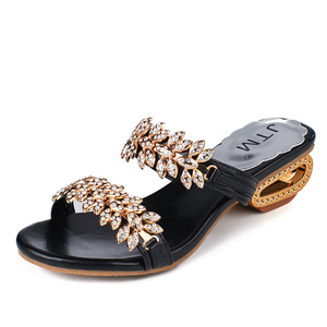Sandali Estivi da Donna Nuovi Casual con Strass F21 Contemporanei in Metallo con Punta Aperta e Suola Ruvida - Product Image 3