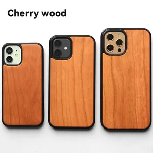 Unique Classy Slim Vintage Real de madera a prueba de golpes cubierta protectora móvil fundas de teléfono de madera para Iphone 15 14 13 12 Pro Max Plus