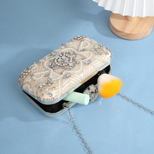 Designer Elegant Banquet <strong>Bag</strong> Pure <strong>White</strong> Diamond Luxury Handbags for Women Fashion Style for Wedding Party <strong>Evening</strong> Dress <strong>Bag</strong> - Product Image 6