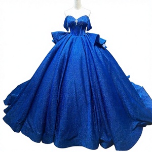 ชุดราตรีงาน Quinceanera แบบยาวลากพื้น ผ้าซาติน แบรนด์ Mumuleo Natural Summer ดีไซน์เปิดไหล่ ประดับด้วย Appliques ป้องกันไฟฟ้าสถิตย์ แต่งระยิบระยับ พร้อมชายกระโปรงยาวแบบ Chapel Train สำหรับงานปาร์ตี้ - Product Image 3