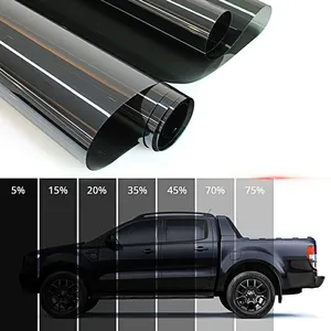 Transitional Automotive Insulation Removable Windshield Roll Super Black Privacy Car Solar Uv Rejection Window Tint Film