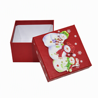 Boîte cadeau carrée de Noël en papier pour petits bonbons décoratifs, fournitures de fête, vente en gros