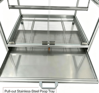 Cage à oiseaux anti-corrosion de qualité supérieure avec cadre en profilé d'aluminium 6063 T5 et panneaux en acrylique robustes pour l'élevage domestique des oiseaux