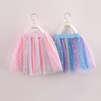 Jupe en tulle arc-en-ciel pour tout-petits, jupe de danse de ballet, jupe de princesse des neiges, robes tutu pour filles et enfants