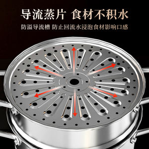 Olla Vaporera de Acero Inoxidable de 30CM, Utensilio de Cocina, Olla Vaporera de 3 Niveles, Olla Vaporera para Dumplings - Product Image 5