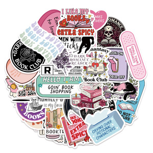 Autocollants en vinyle amusants et réutilisables avec logo personnalisé, imperméables, pour ordinateur portable, bouteille d'eau, cadeau promotionnel, vente en gros - Product Image 2