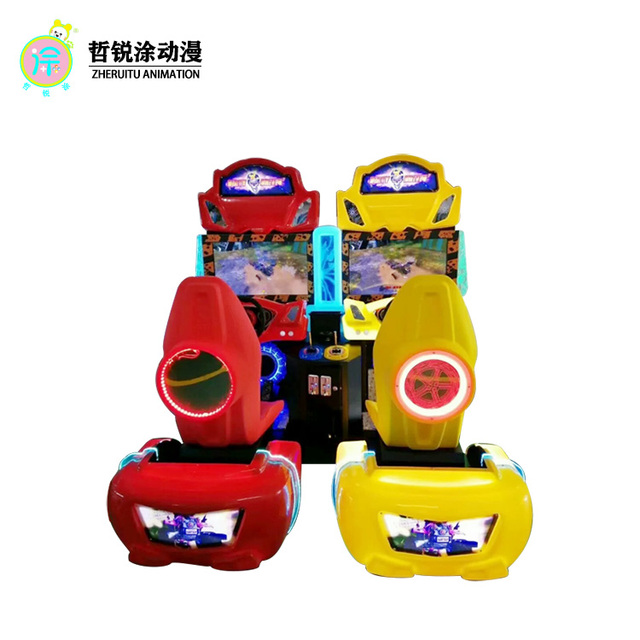 Luxurious double player racing game console adult video game entertainment equipment commercial game hall simulator