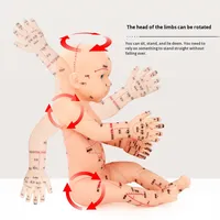 Modèle de poupée d'entraînement au massage pour enfants, modèle de points d'acupuncture du corps entier, PVC réaliste, 50 cm, formation au massage pour bébés, maternité, enseignement