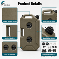 Bidón de Gasolina Portátil LINDA de 2.6 Galones con Certificación EPA y Carb, Contenedor de Combustible con Cierre para ATV, UTV, Motocicleta, 4x4, Todoterreno