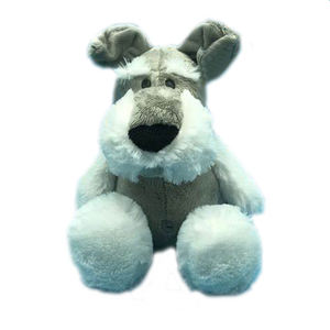 Juguete de peluche de perro <span class=keywords><strong>Schnauzer</strong></span> gris de tamaño <span class=keywords><strong>pequeño</strong></span> realista - Product Image 2