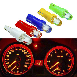 Nội Thất Ô Tô Đèn <span class=keywords><strong>Led</strong></span> Dạng Nêm 1Led <span class=keywords><strong>SMD</strong></span> <span class=keywords><strong>T5</strong></span> Bảng Điều Khiển Xe Hơi Bóng Đèn <span class=keywords><strong>Led</strong></span> 12V Màu Vàng/Xanh Dương/Xanh Lá/Đỏ/Trắng - Product Image 2