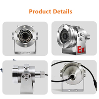 Caméra de véhicule anti-explosion 1080P en acier inoxydable 115 °   Caméra de voiture à vision nocturne grand angle avec 36 LED IR pour zones dangereuses