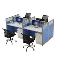 Customizable Modern Office Desk Computer Table Classic Style Wood Partition for Restaurant or Hotel New Sizes Available