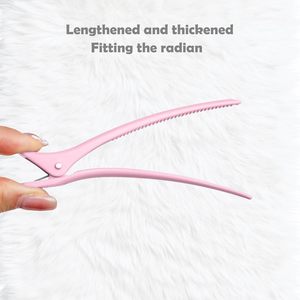 Pinzas de Pelo Personalizables Color Caramelo, Pinzas de Pelo Rosadas sin Rastro, Pinzas de Plástico para Peinado, Pinzas para Salón de Belleza - Product Image 4