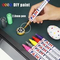 Stylo marqueur coloré à encre huileuse 2,8 mm à séchage rapide et imperméable, vente chaude transfrontalière