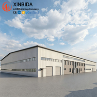 Centre de distribution logistique en acier préfabriqué avec quai de chargement, assemblage rapide, haute résistance à la neige et au vent