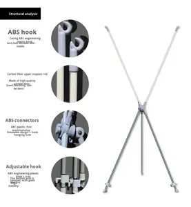 Stand Display Tahan Angin Bentuk-X Modern untuk Luar Ruangan 6016080180 Logam Tinggi 60cm Spanduk Gulung Promosi Iklan Jingguang - Product Image 5
