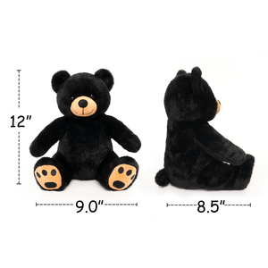 Morbido Orsacchiotto Nero in Peluche con Zampe, Simpatico Animale di Peluche per Regalo Bambini e Decorazione Casa - Product Image 4