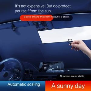 2025 Nhà Máy Bán Buôn Xe Tự Động Có Thể Thu Vào Mặt Trời Bóng Râm Bảo Vệ Parasol Phía Trước Kính Chắn Gió Che Nắng Che Tự Động Rèm Cửa Sổ - Product Image 2
