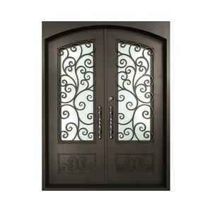 <span class=keywords><strong>Porte</strong></span> de villa moderne en fer forgé <span class=keywords><strong>avec</strong></span> ouverture pivotante Vitrage affleurant et pivot caché - Product Image 4