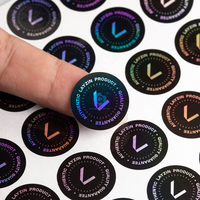 Etiqueta Adhesiva Personalizada con Holograma 3D Impreso con Láser, Vinilo Resistente al Agua y a los Rayos UV, Etiqueta Luminosa de Color Holográfico