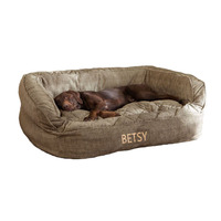 Lit pour chien en peluche en forme de bateau, luxueux et porte-bonheur